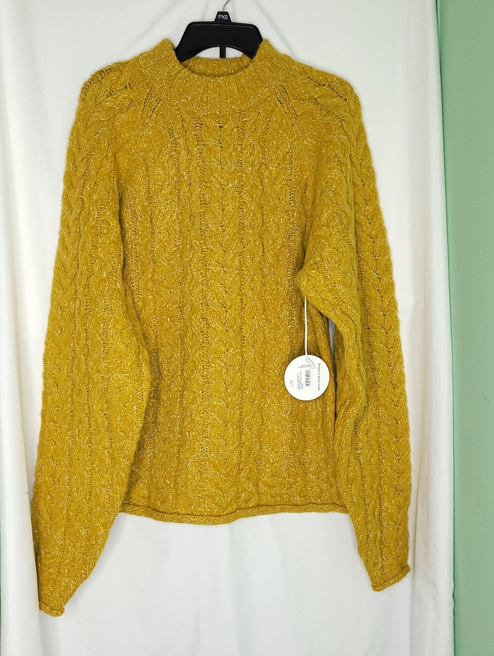 STAUD Jeromine Women's Oversized Chunky Cable Knit Pullover Sweater XS (NWT)